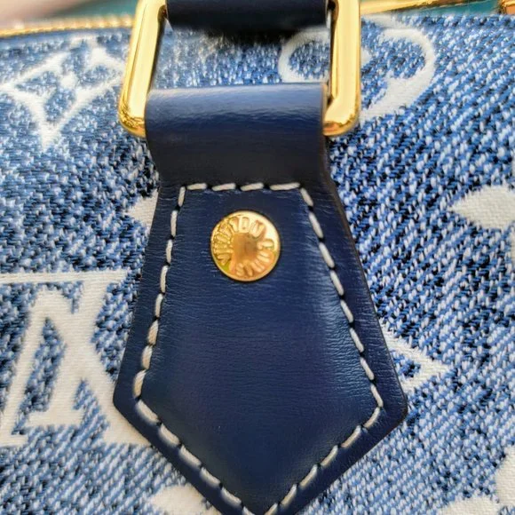 ❌❌ SOLD ❌❌ Monogram Jacquard Denim 25 Speedy Bandouliere Navy Blue - **RARE** - Picture 10 of 16